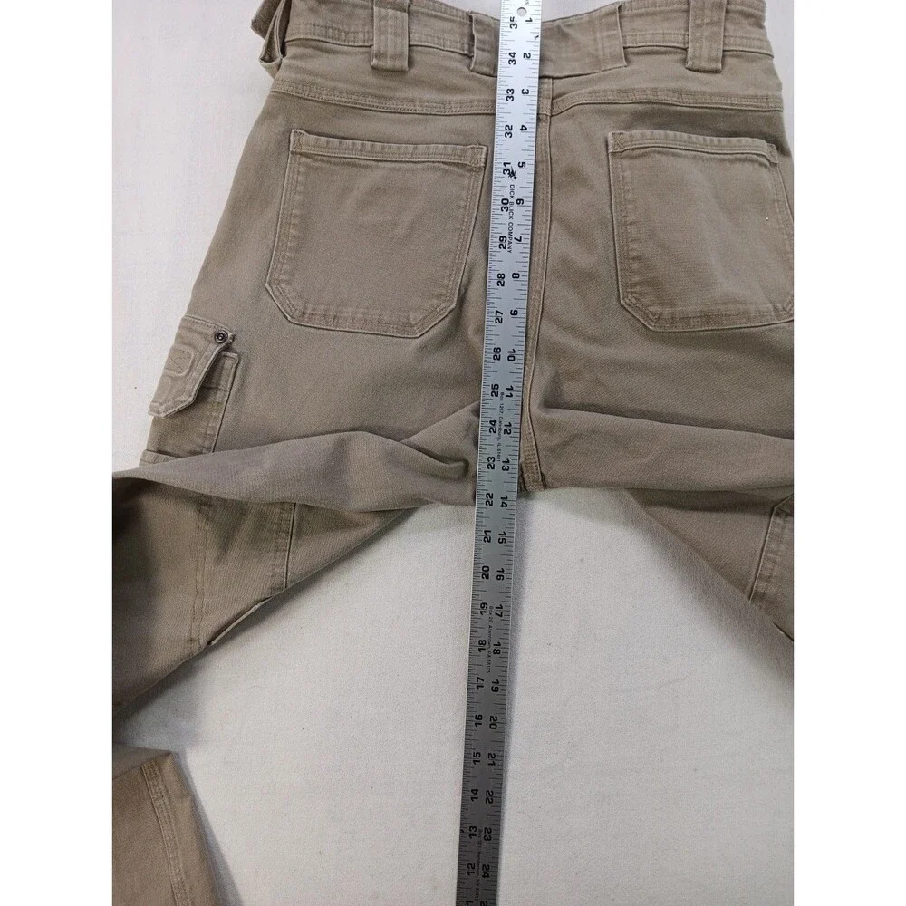 Duluth Trading Co Flex Fire Hose Pants Men's 30x30 Khaki Stretch Relaxed Fit